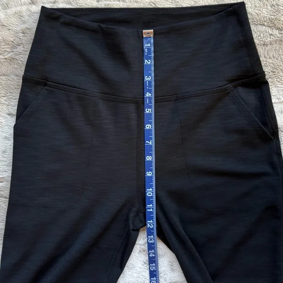 Beyond Yoga Women's Heather Rib All Day Flare Pants in Black Size L - Picture 10 of 16